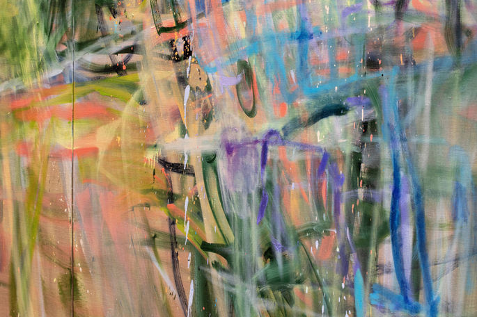 Details of Artwork by Catherine Long, Wilder Gallery, exhibited at Piccadilly Circus
