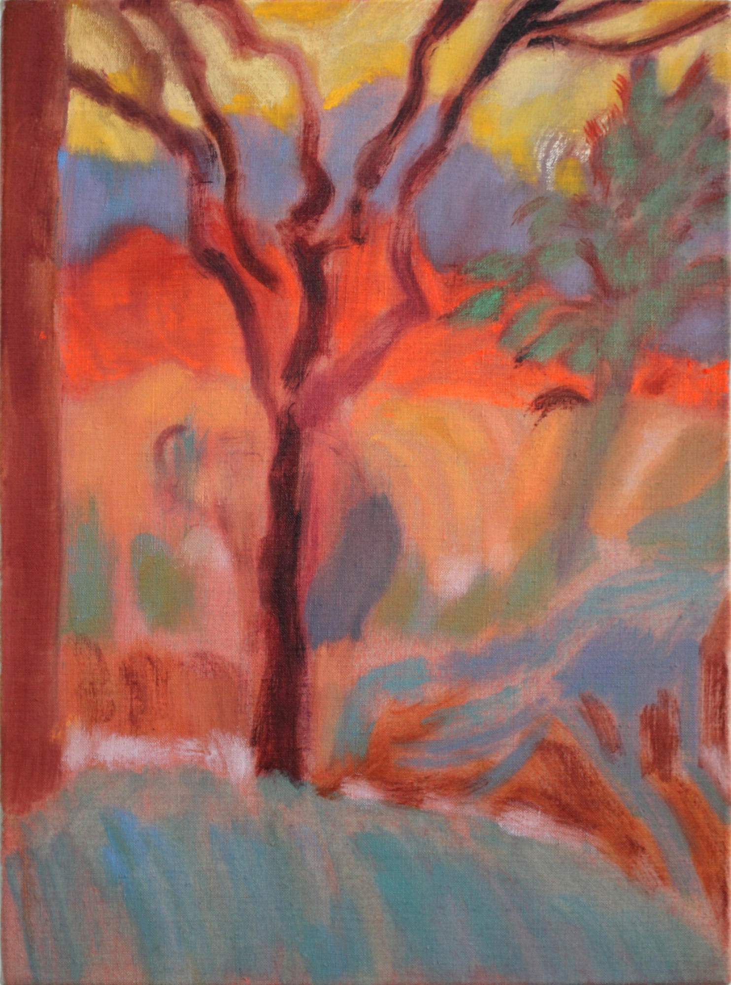 Girl In The Hills by Katy Papineau, 2025, Oil on linen, 30 x 40 cm