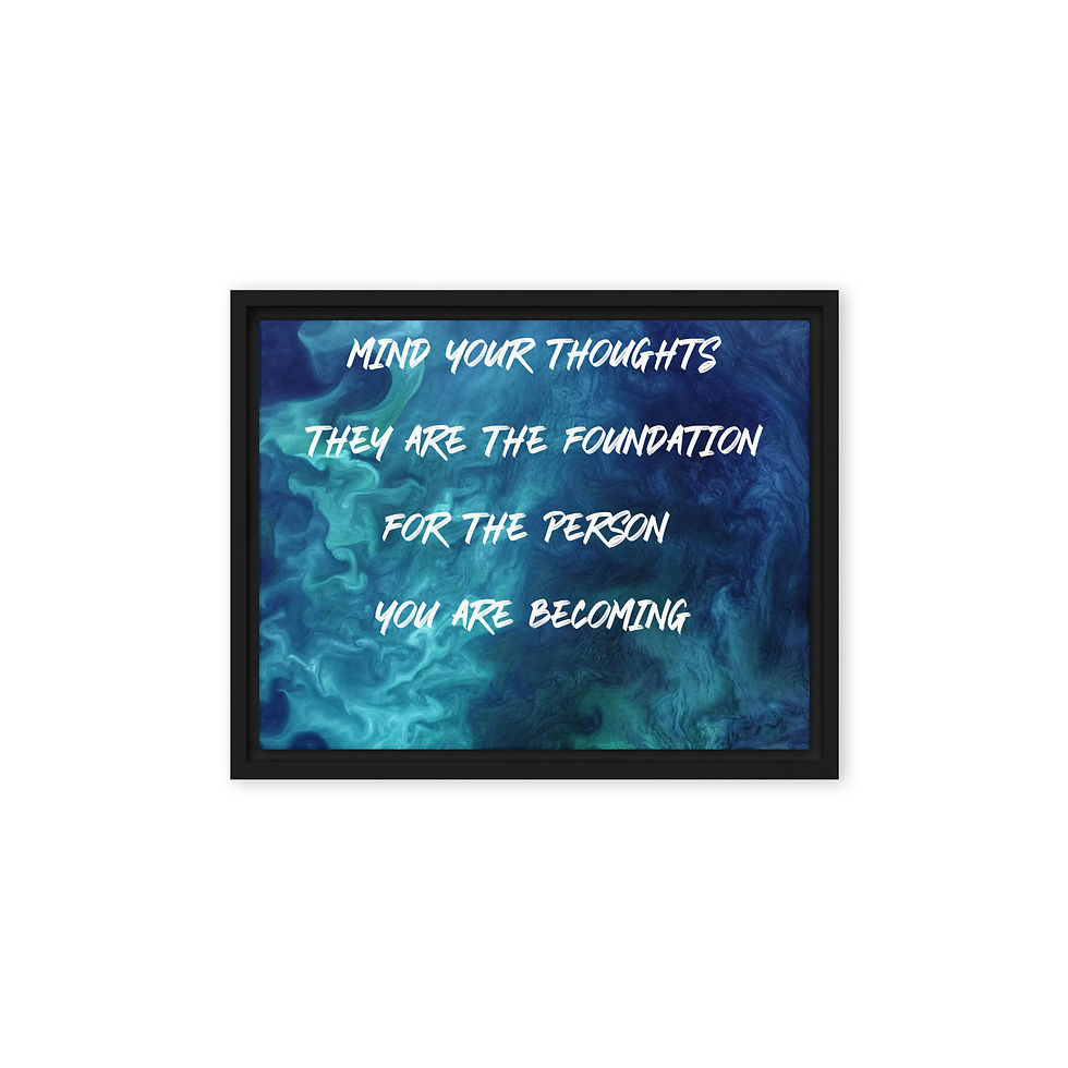 Thumbnail: Guard Your Thoughts Framed canvas