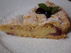 torta crema e marmellata di visciole