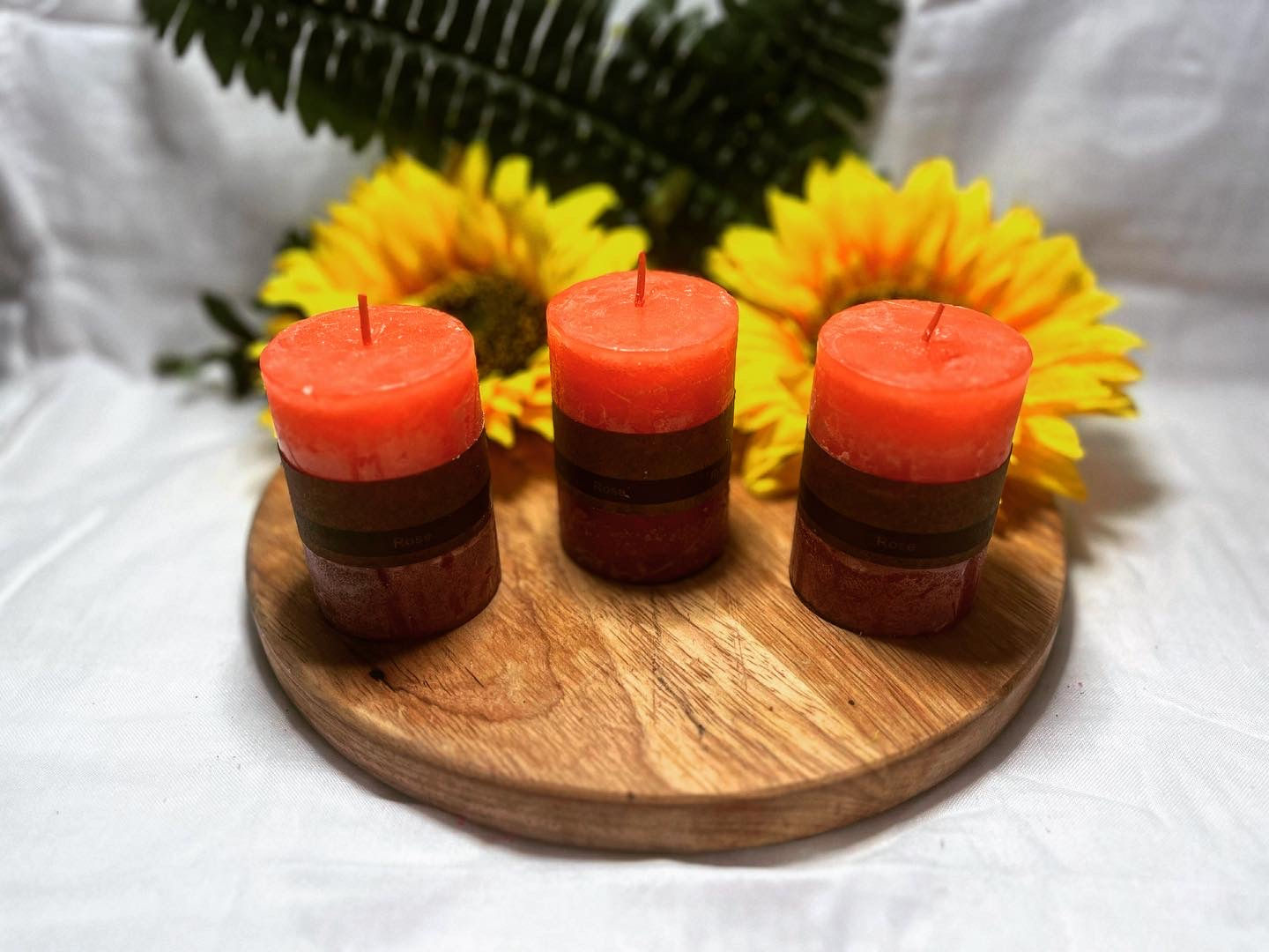 Rose Scented Pillar Candle