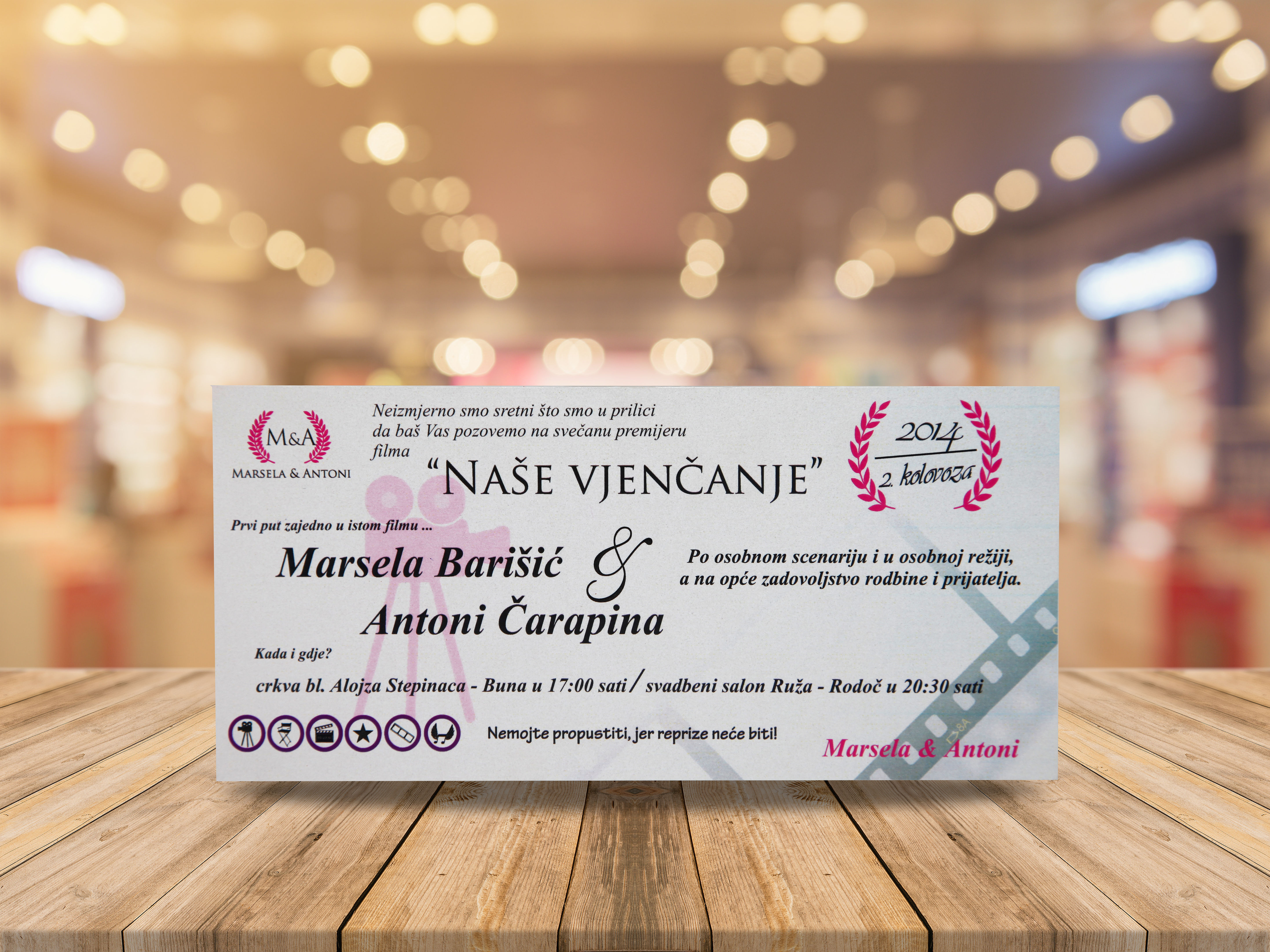 Pozivnica za vjenčanje 123