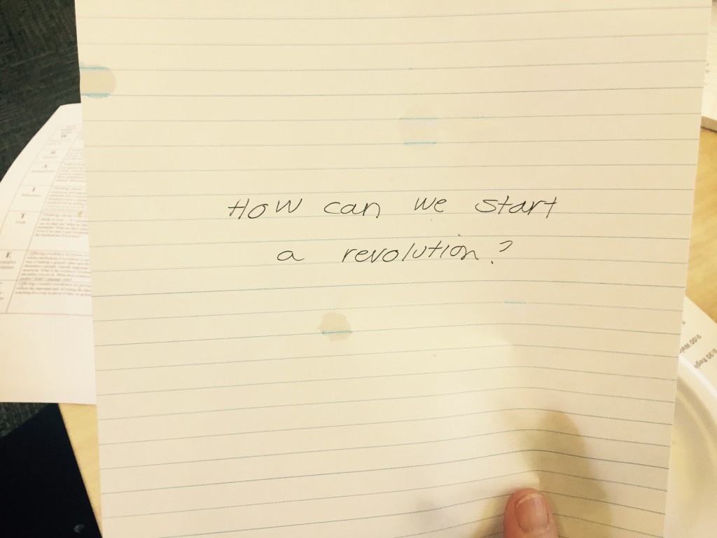 Talking - How can we start a revolution_