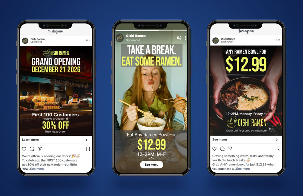Instagram ads mockup