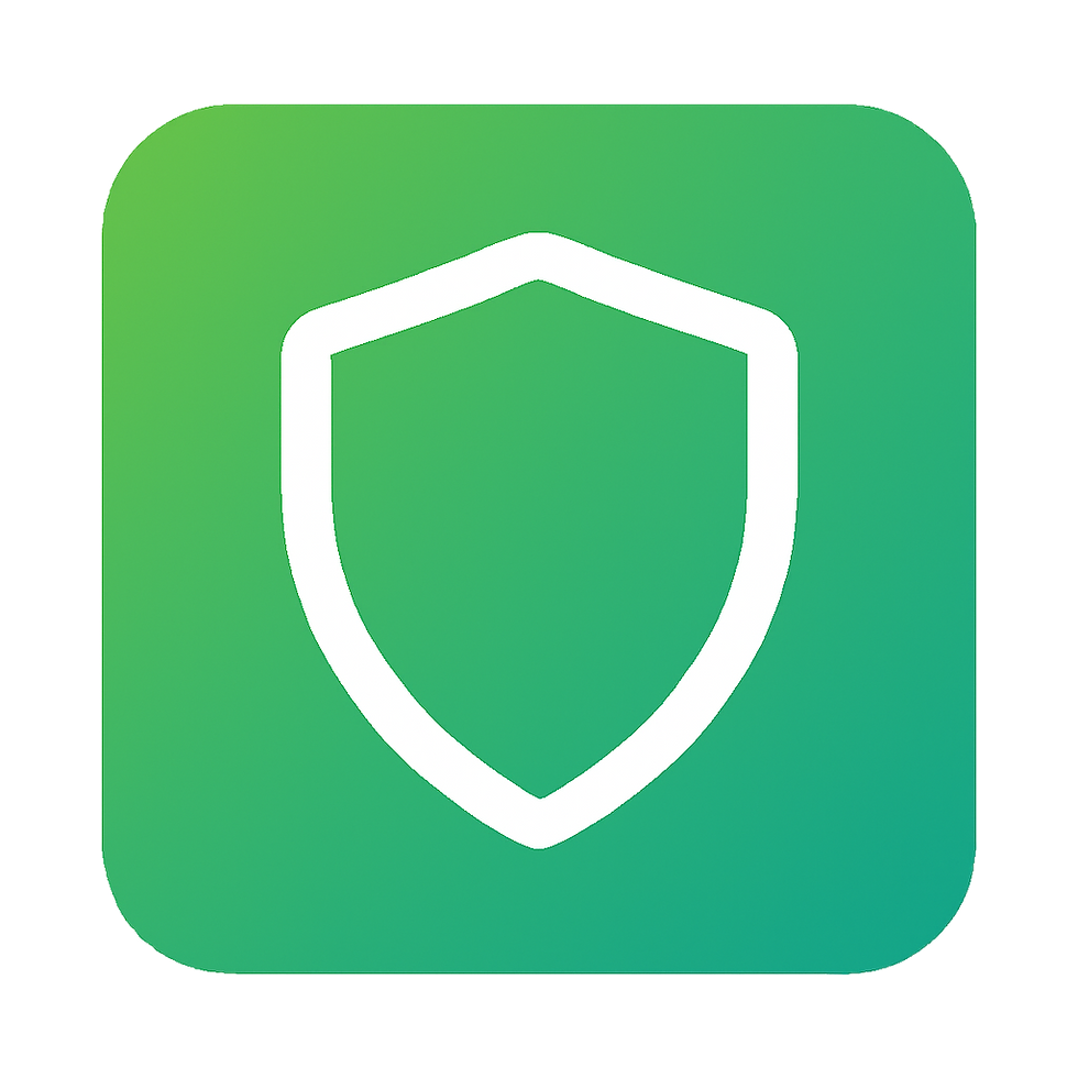 Escudo blanco sobre fondo verde, icono de seguridad y protección digital.