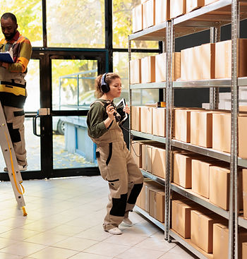 business-owner-manager-scanning-boxes-barcode-using-store-scanner-listening-music-warehous