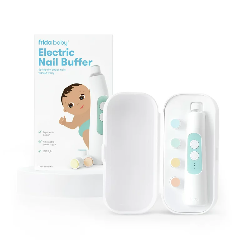 Frida Baby Electric Nail Buffer, Safe + Easy Grooming Kit for Newborn to Toddler Bellies & Babies