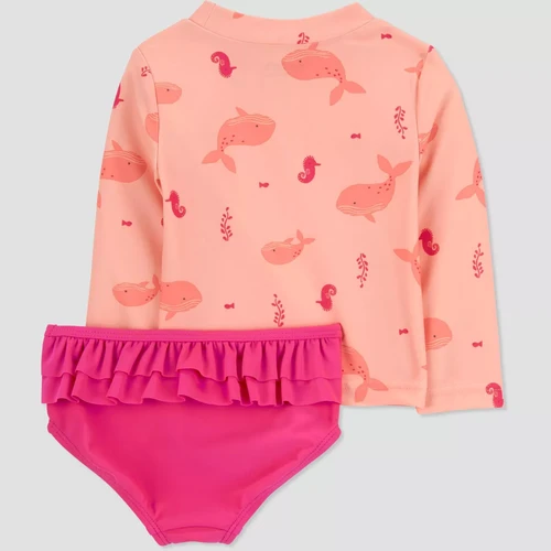 Carter's Just One You® Baby Girls' Long Sleeve Sealife Rash Guard Set