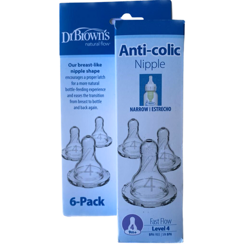 Dr. Brown’s Natural Flow® Level 4 Narrow Baby Bottle Silicone Nipple