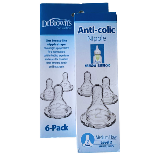 Dr. Brown’s Natural Flow® Level 2 Narrow Baby Bottle Silicone Nipple