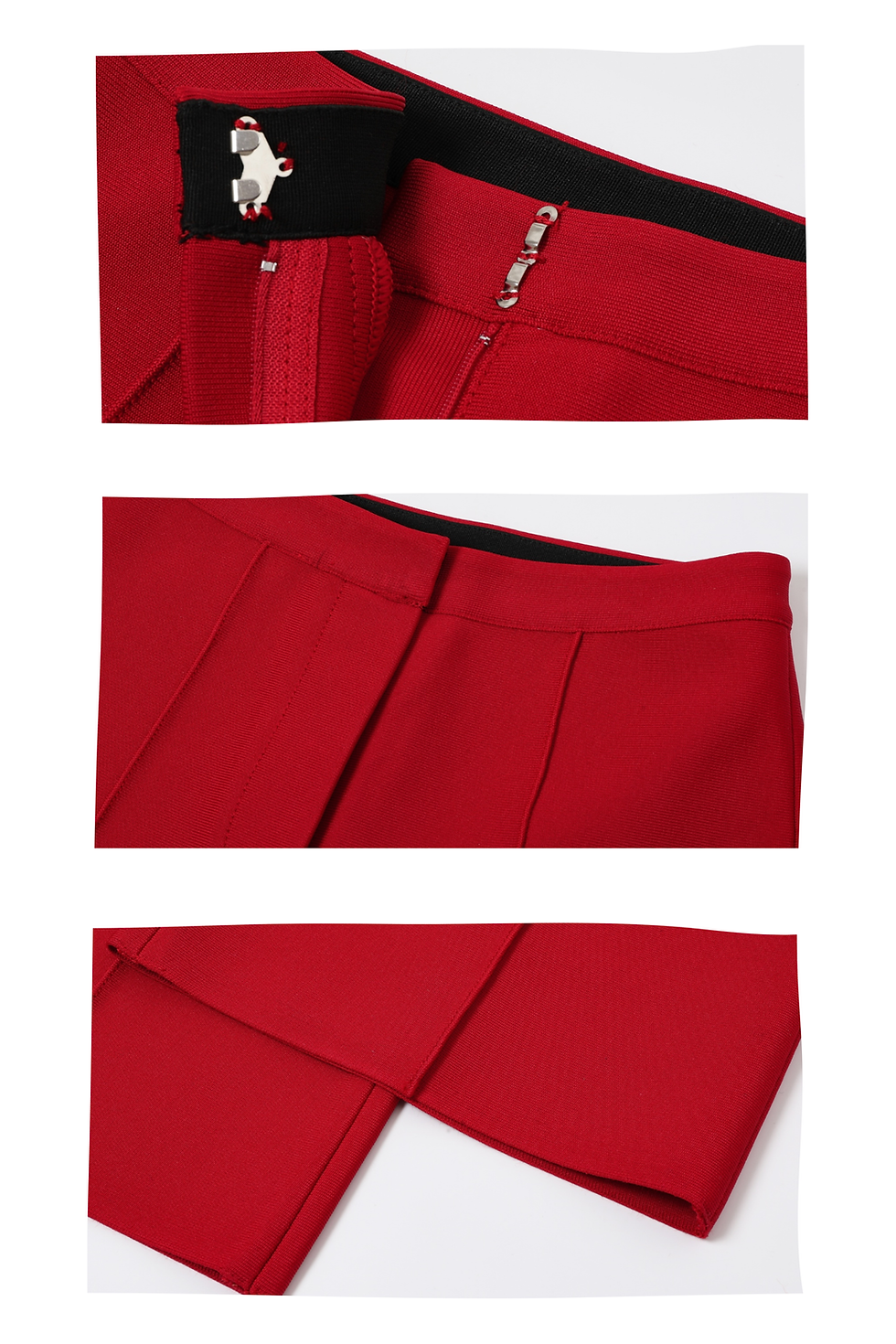 Thumbnail: Red Stretch High Waist Trousers