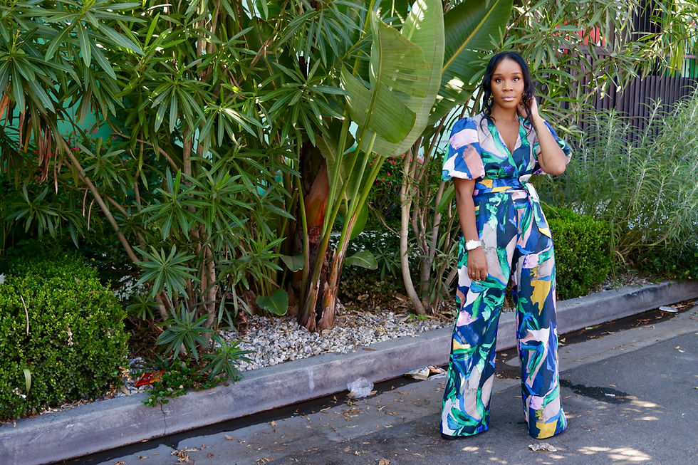 Thumbnail: Abstract Colorful Wide-Leg Pant Set