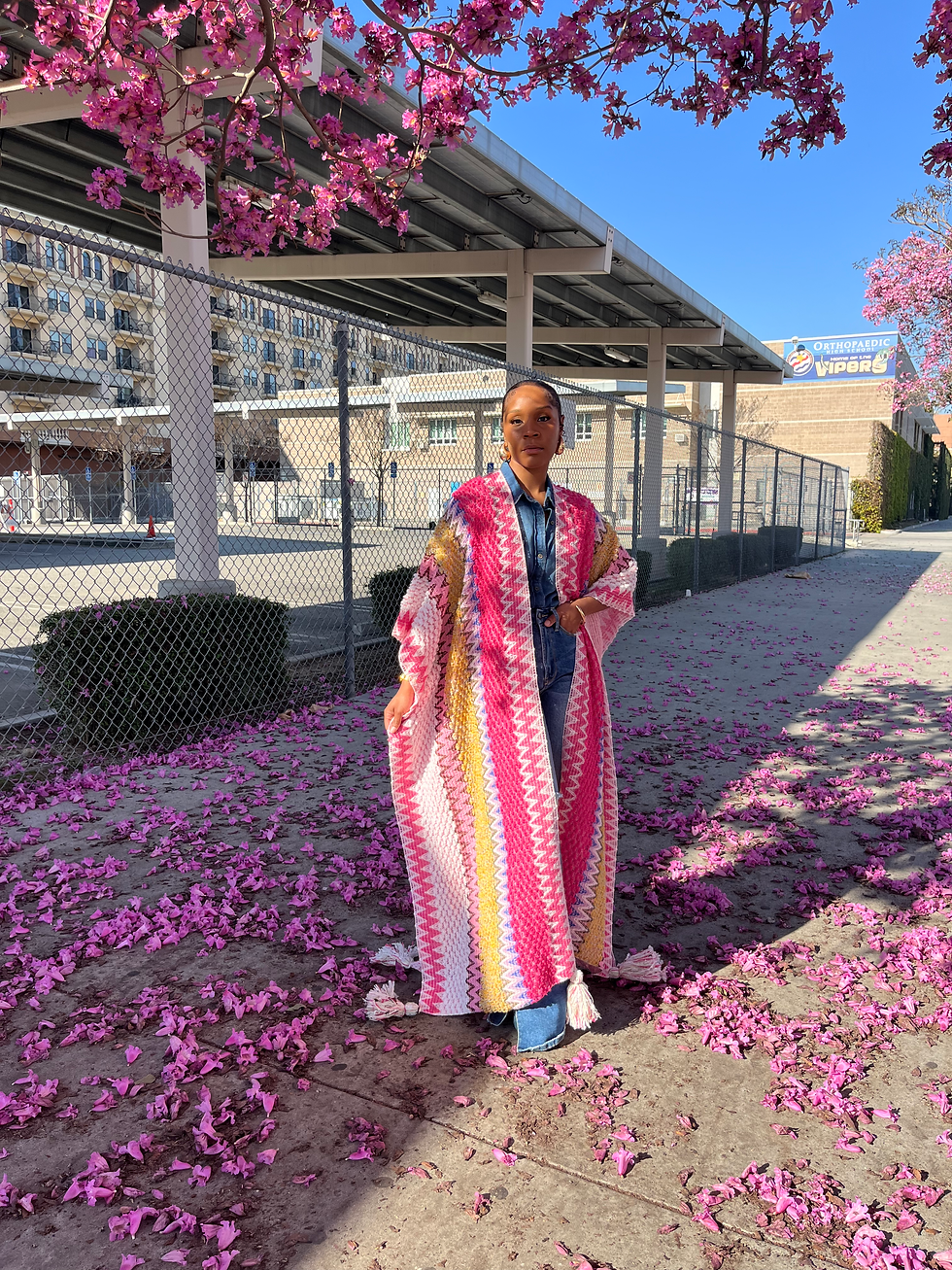 Thumbnail: Oversized Multi-Color Pink Throw 