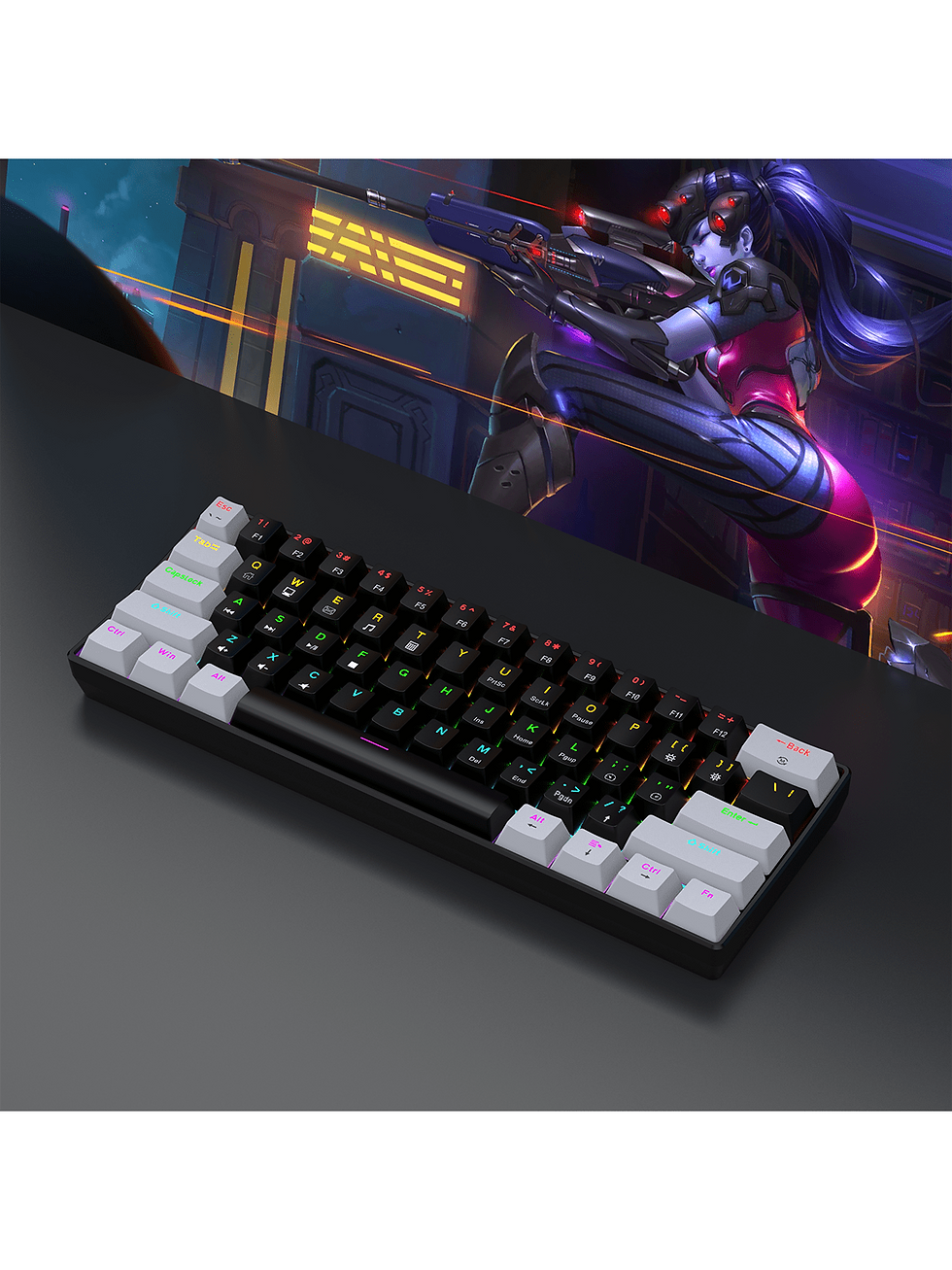 Miniatura: Teclado Mecânico Gamer 60% RGB Compacto
