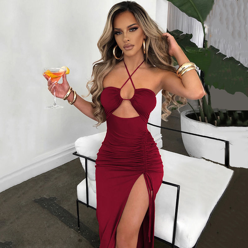 Miniatura: Vestido Midi Sexy Sem Mangas Costas Nuas Festa