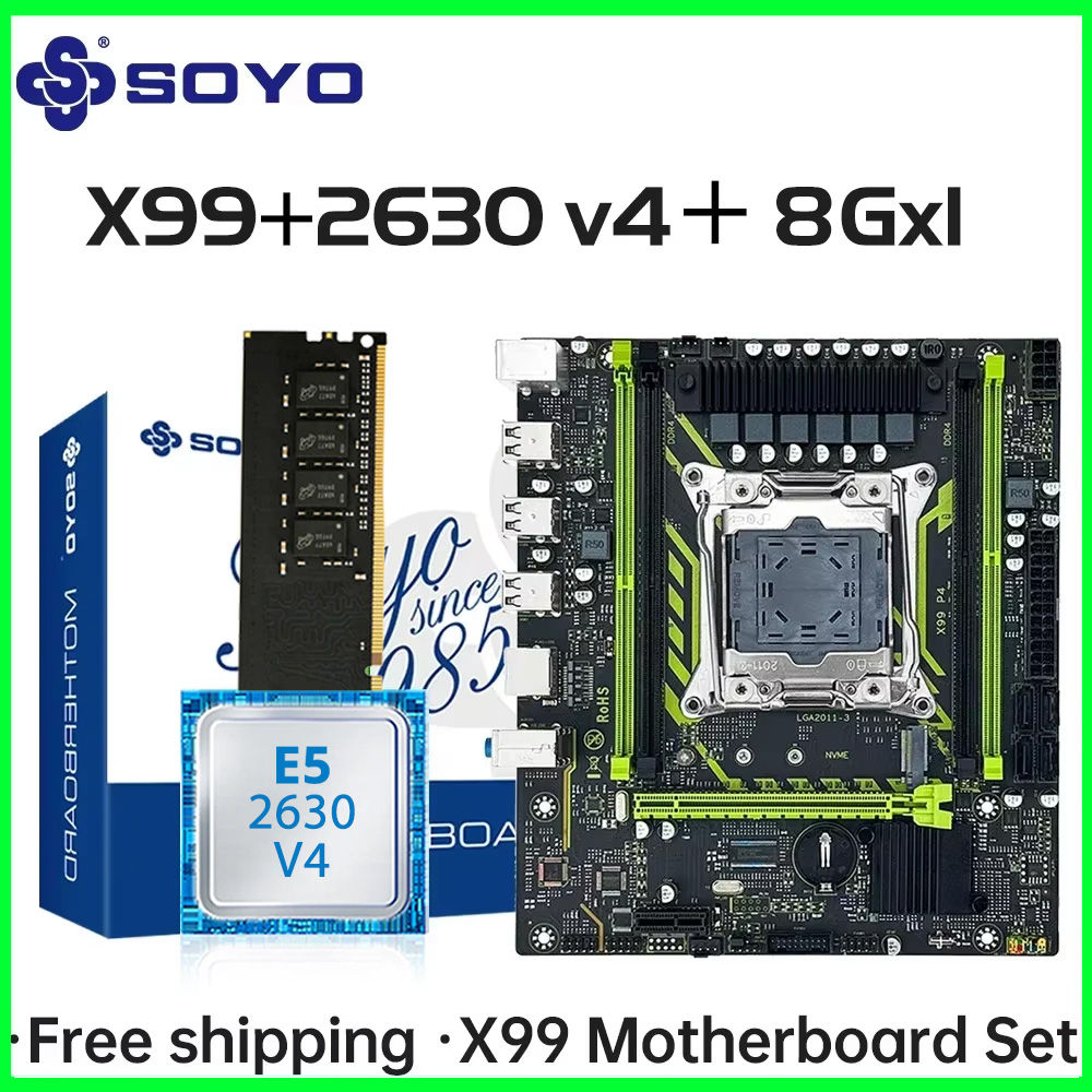 Kit Soyo X99 + Xeon E5 2630 V4 + 8GB RAM