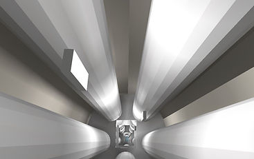 Chimney internal access ladder LED Lighting 3D Render