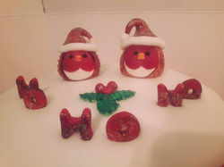 Christmas Postbox Robins