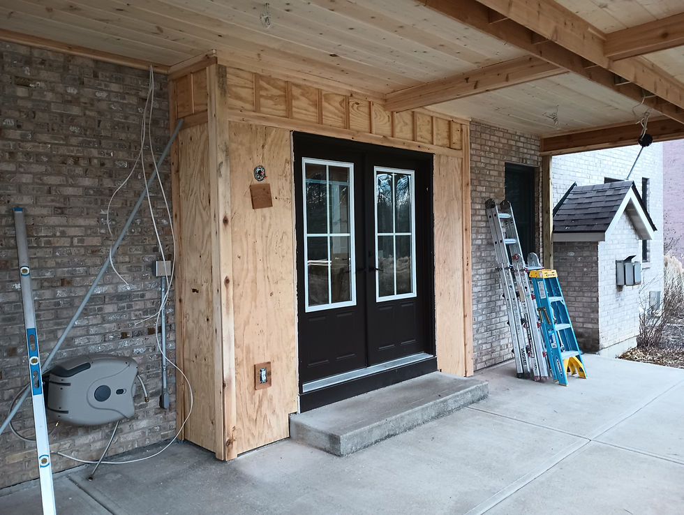 Hamilton Porch Addition - Siding Install Photo