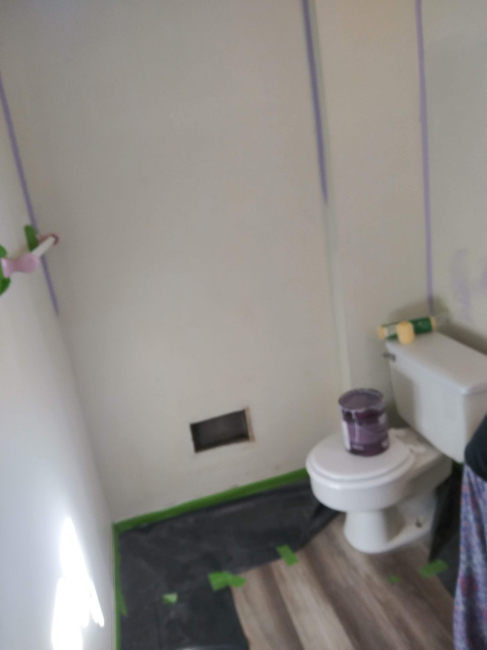 Dayton Bathroom Remodel, Floor Coverings for Paint