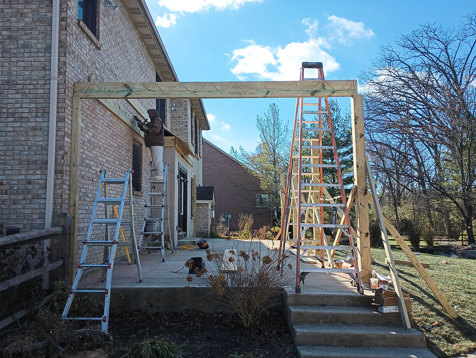 Hamilton Porch Addition - Side Beam Install