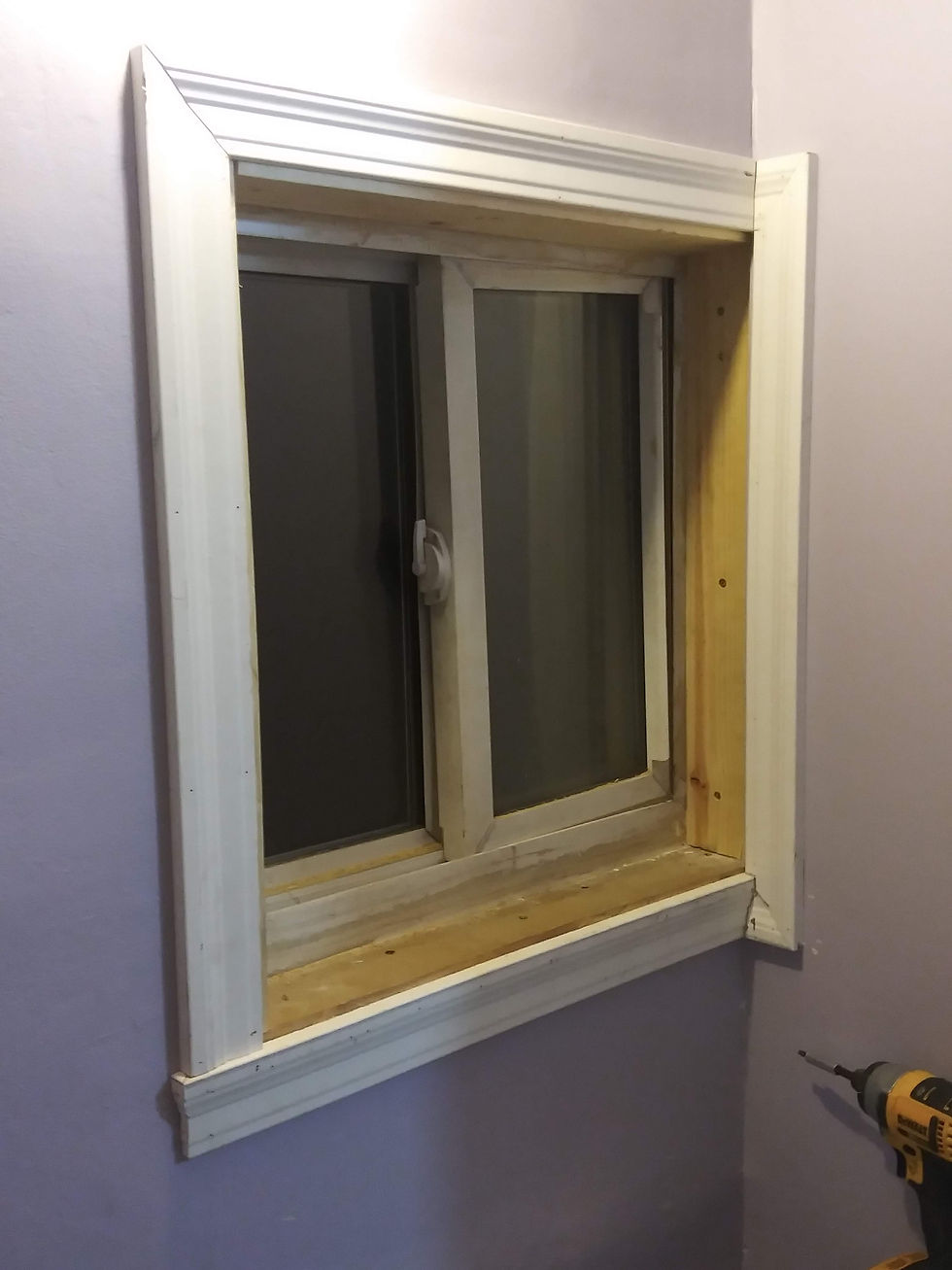 Dayton Bathroom Remodel, Unique Window Trim Detail