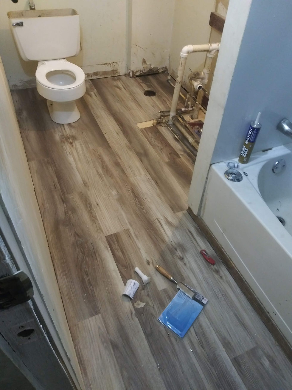 Dayton Bathroom Remodel, Flooring & Surround