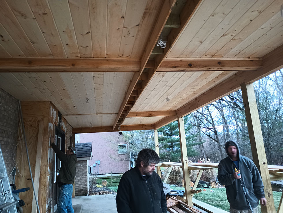 Hamilton Porch Addition - Finished Ceiling Photo