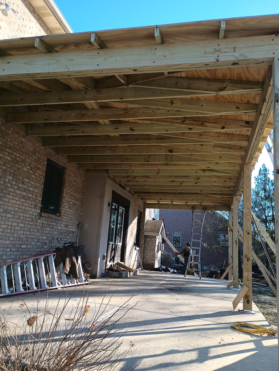 Hamilton Porch Addition - Finished Framing Photo