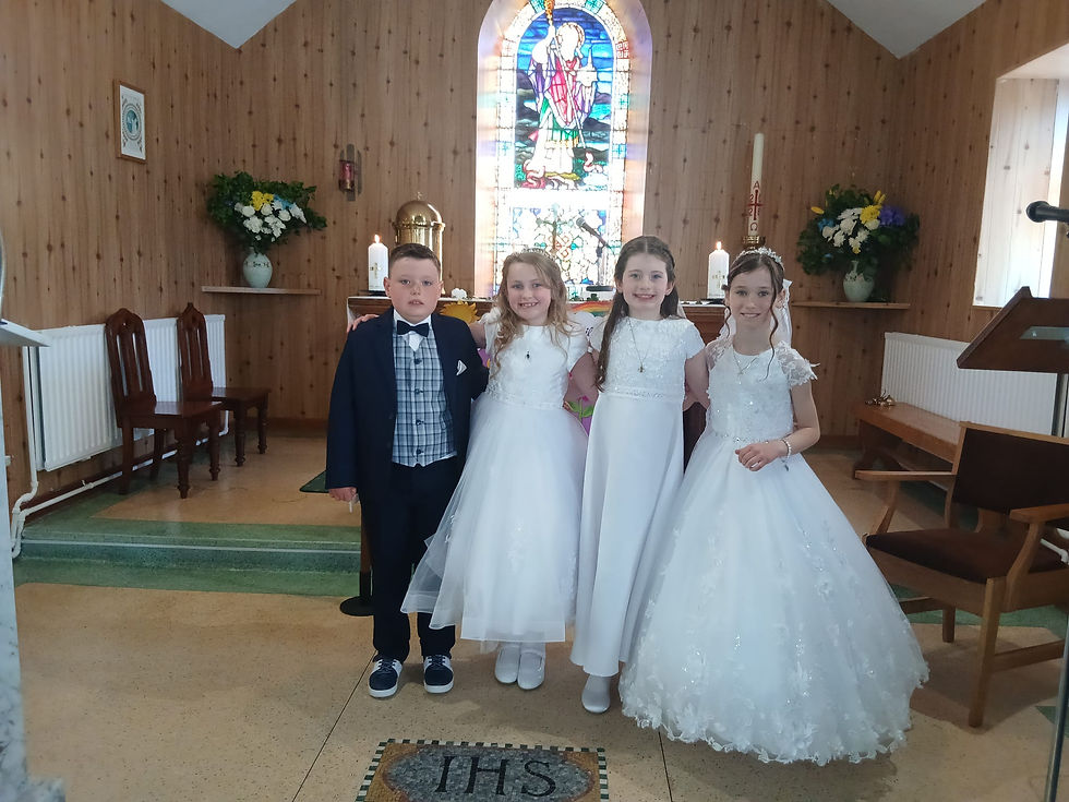 Congratulations to our 2nd class who made their First Holy Communion at The Church of the Sacred Heart, Lough Talt on Sunday 24th May.