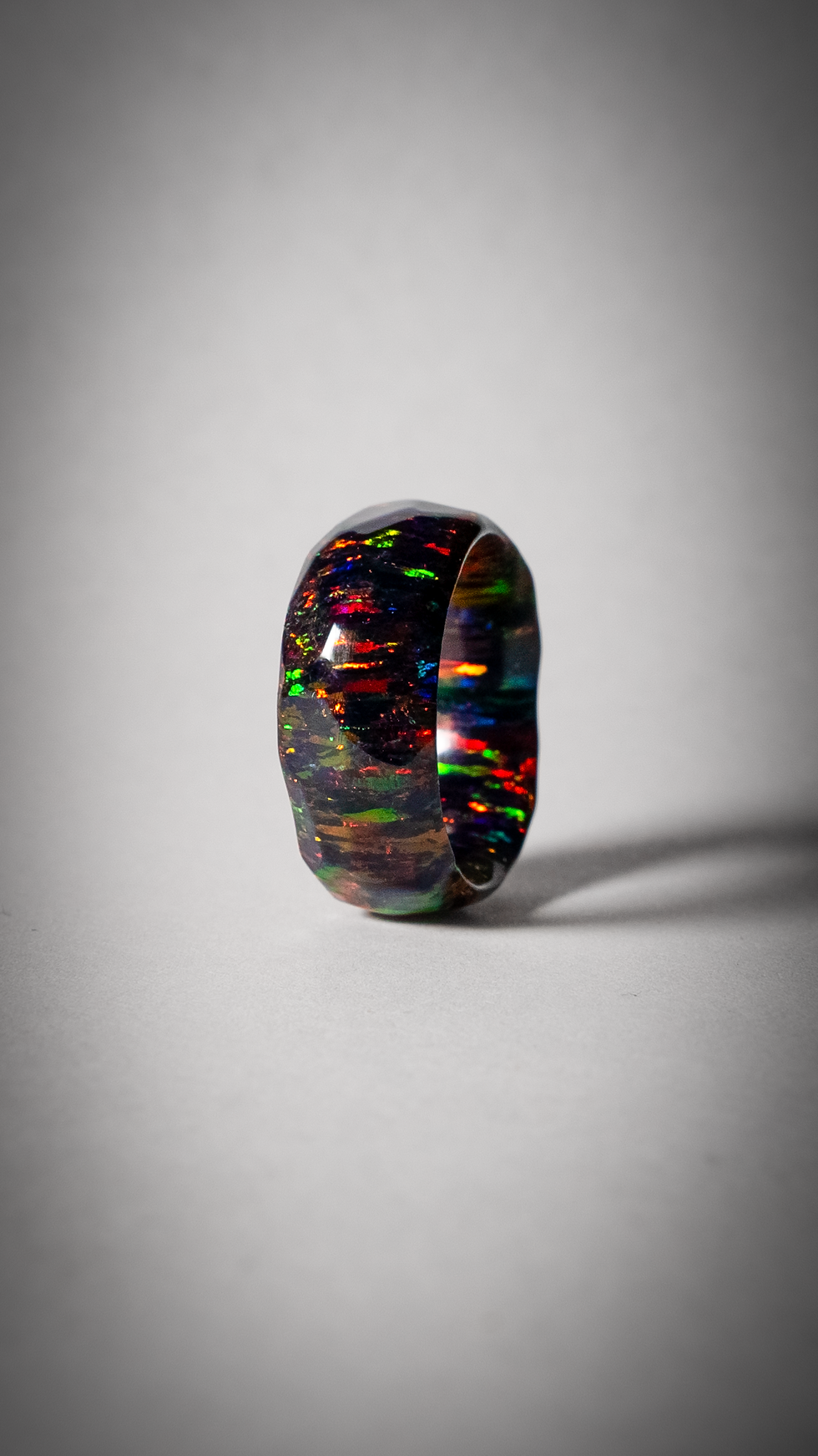 Thumbnail: The Dark Rainbow Bello Opal Ring