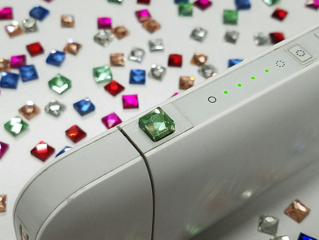 iQOS ジュエリーボタン2個セット 【エメラルドグリーン】