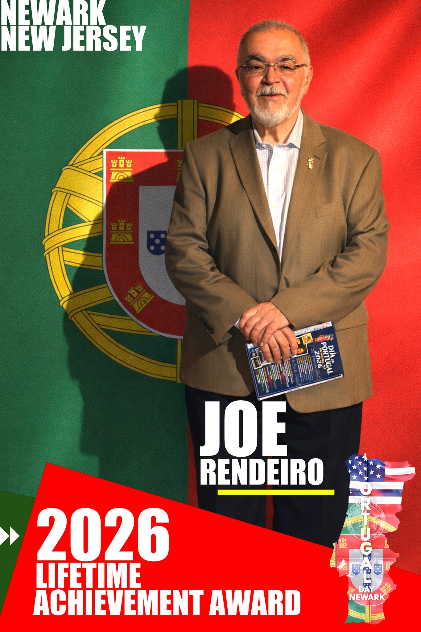 Joe Rendeiro, Lifetime Achievement Award, Dia De Portugal Newark, 2026