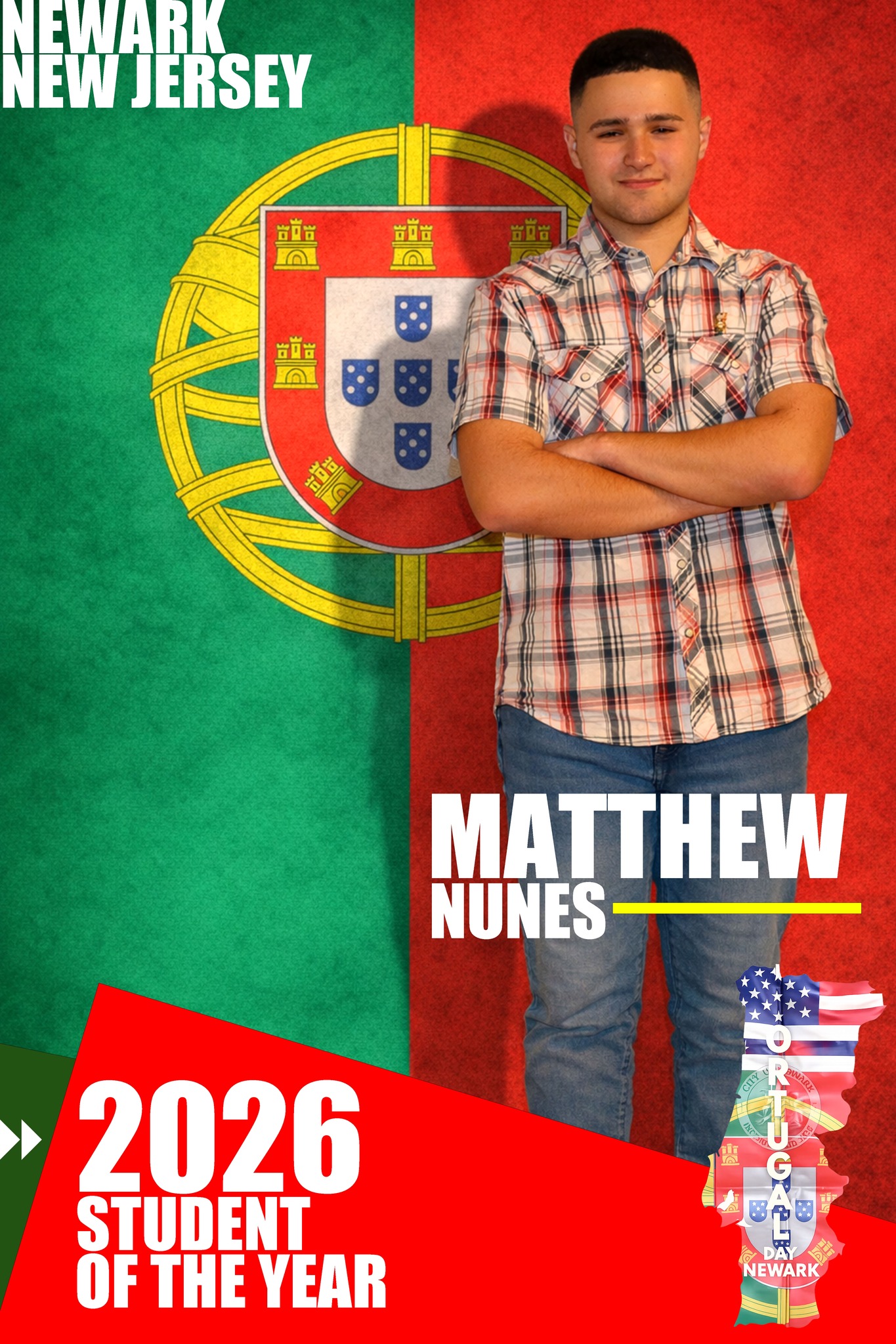 Matthew Nunes, Student Of The Year, Dia De Portugal Newark, 2026