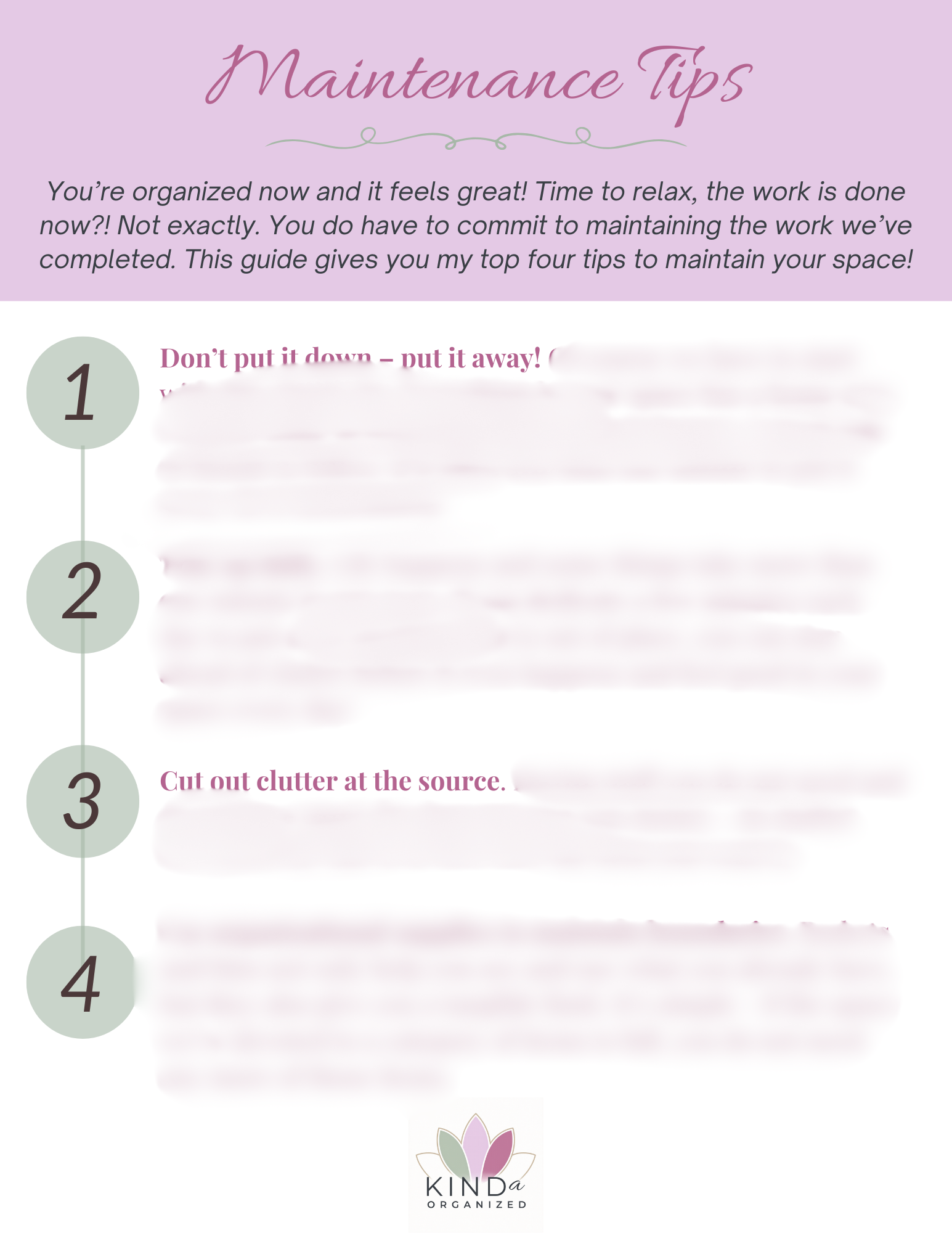 Maintenance Tips