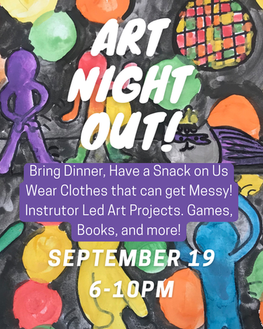 Parent's Night Out at the art studio.