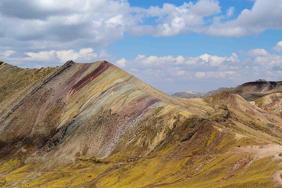 Palcoyo mineral-rich colored mountains in Perù