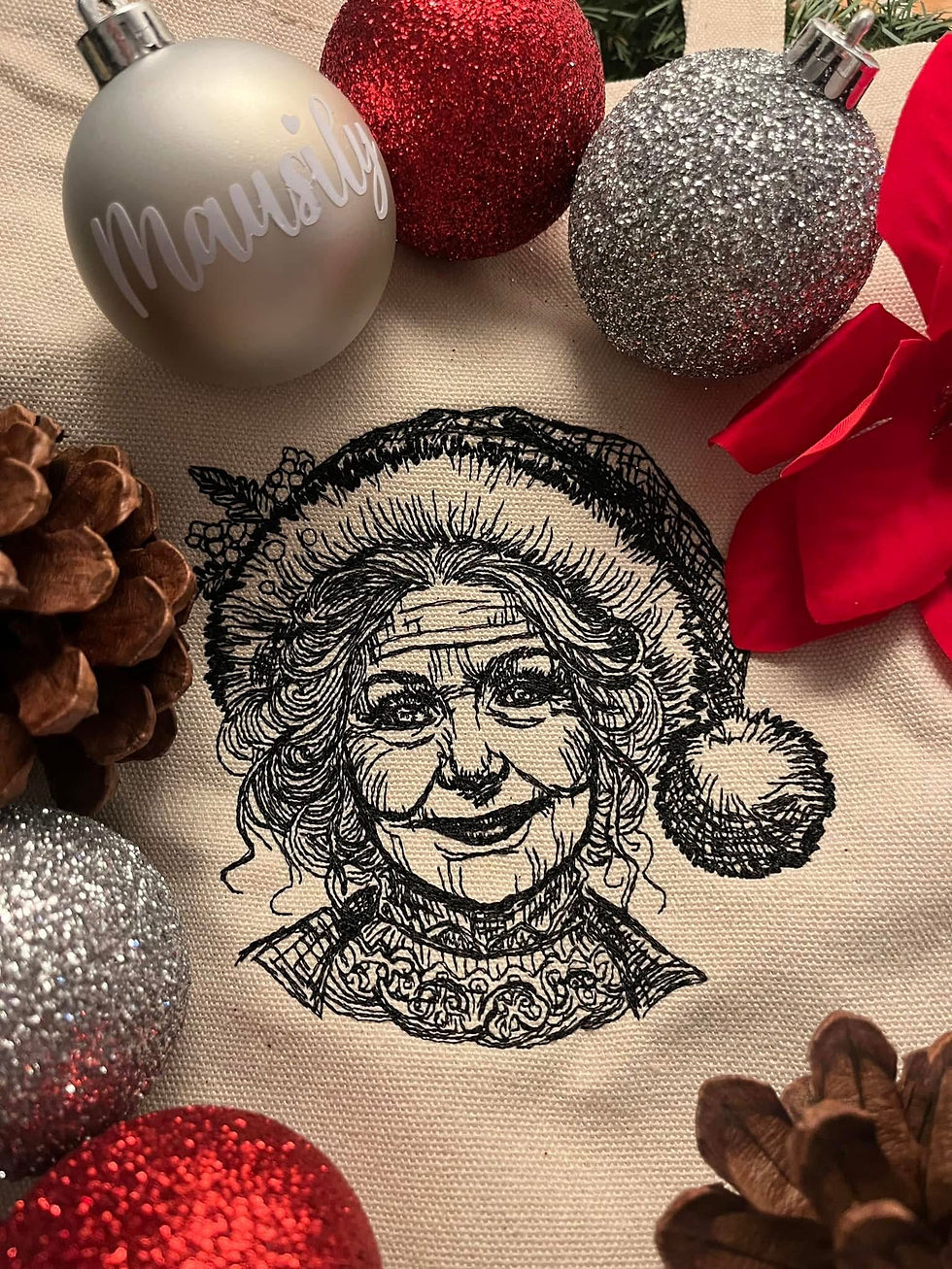 Miniaturbild: Weihnachtsfrau in Scribble