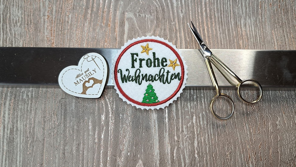 Miniaturbild: ITH Stickdatei Frohe Weihnachten für Magnete