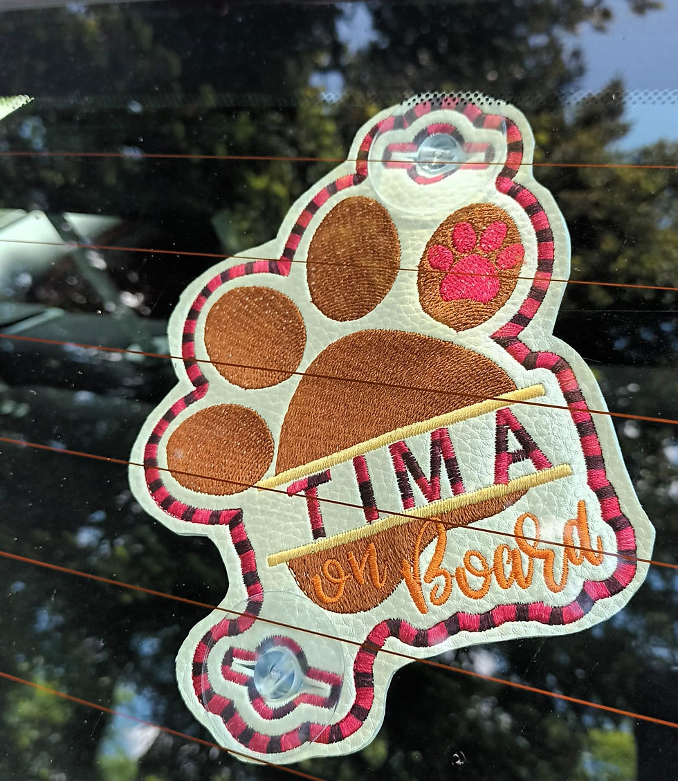 Miniaturbild: ITH Autoschild Pfotensplit mit freiem Textbereich