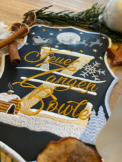 Christmas-Split-Monogramm "Z" mit freiem Textbereich