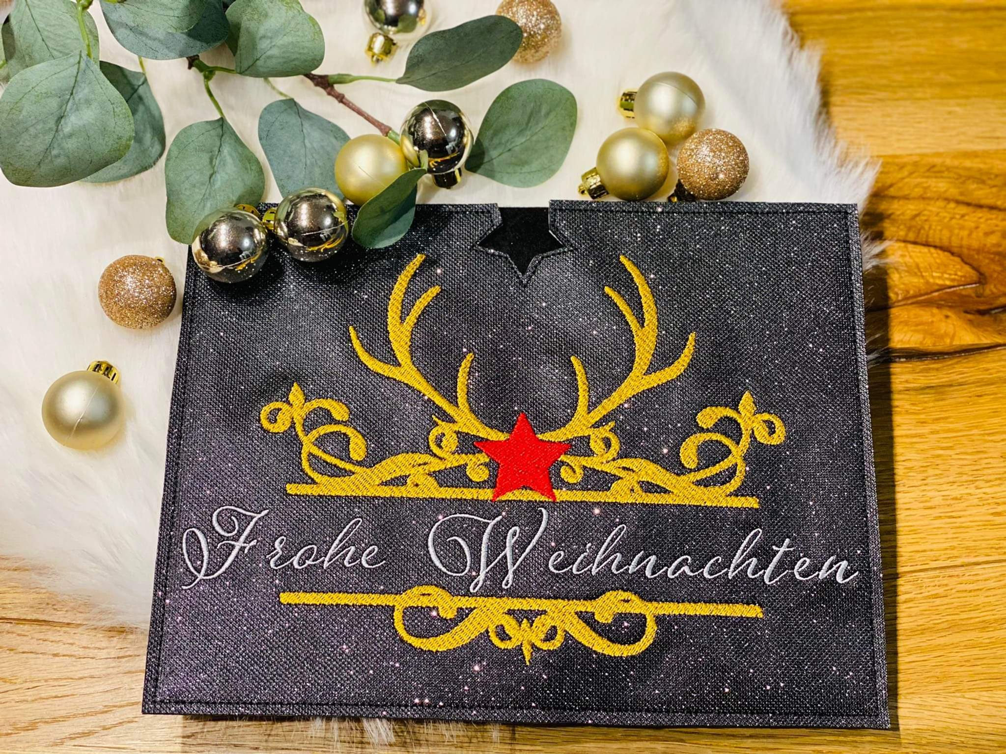 Deer-Weihnachtsschild mit freiem Textbereich