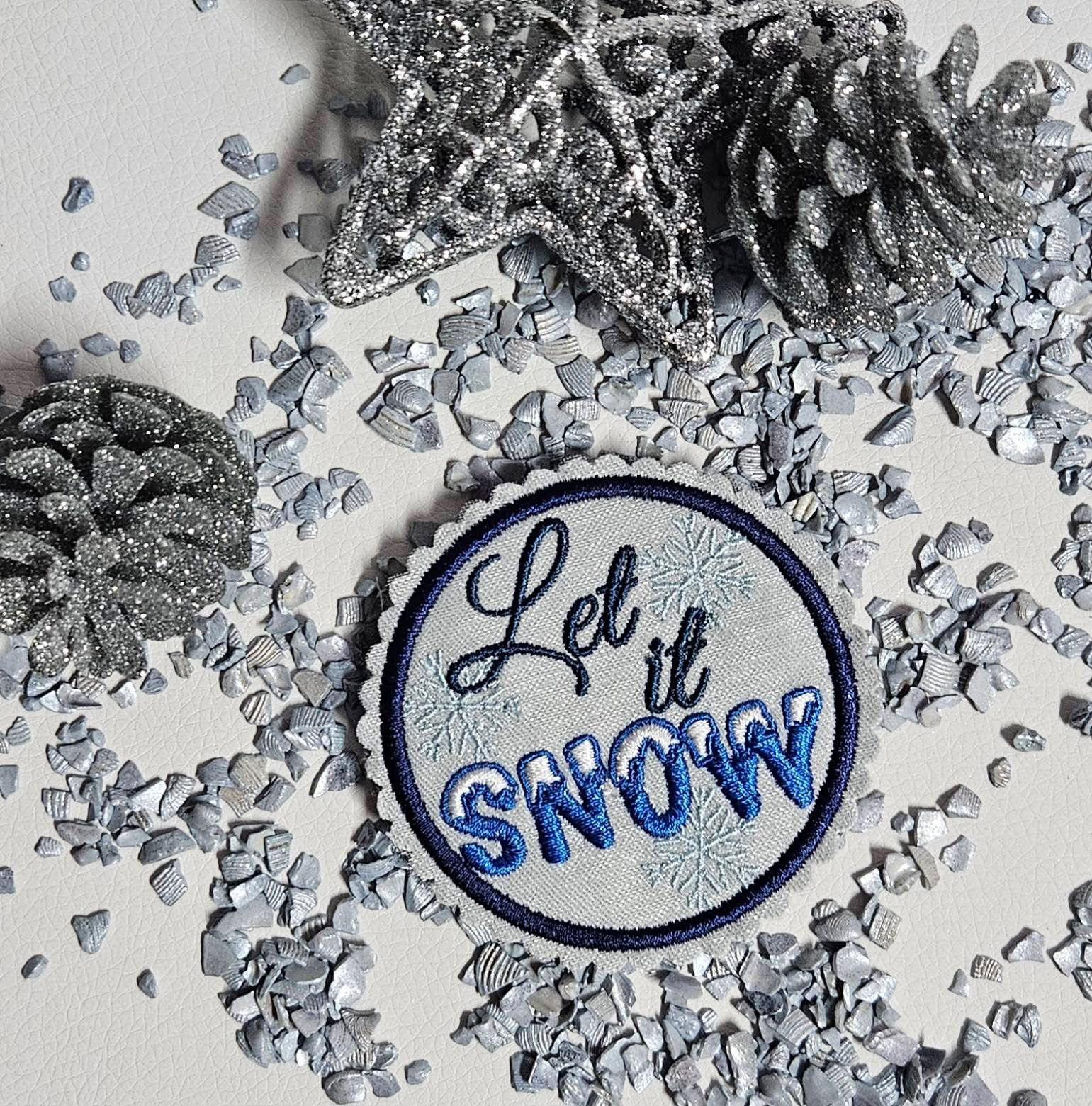 ITH Stickdatei Let it Snow für Magnete