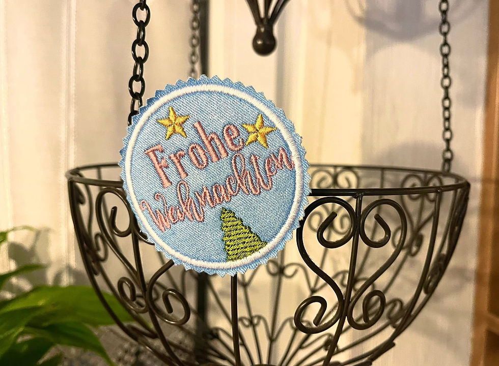 Miniaturbild: ITH Stickdatei Frohe Weihnachten für Magnete