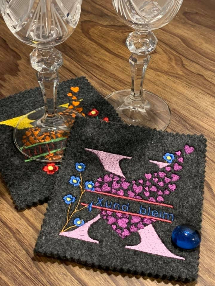 Miniaturbild: Valentinstag-Split-Monogramm "X" mit freiem Textbereich