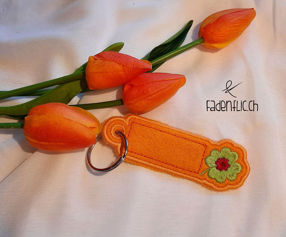 Miniaturbild: ITH Glücksklee Anhänger mit freiem Textbereich