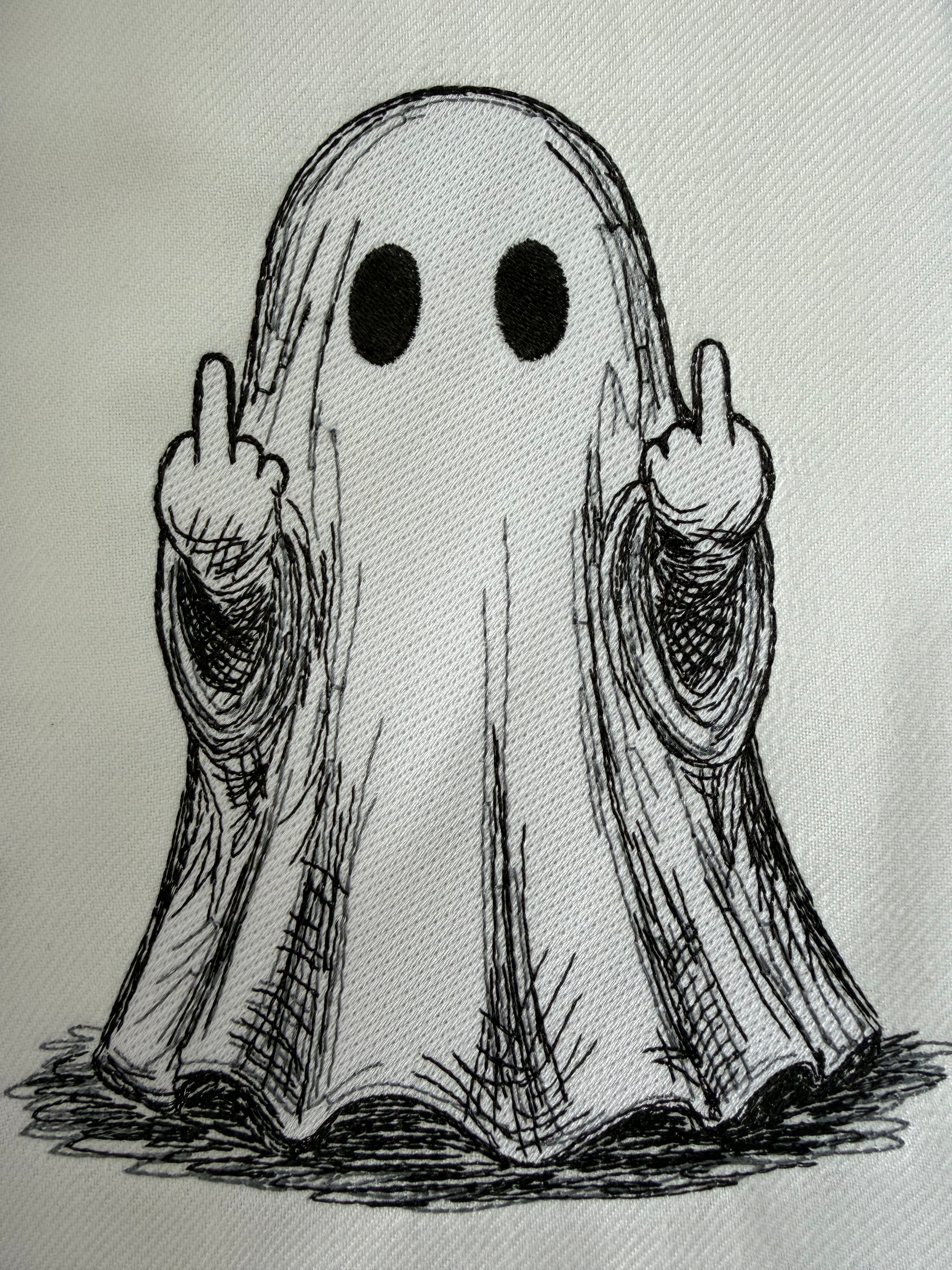Scribble Ghost Stickdatei – Frecher Geist | Halloween Stickmotiv