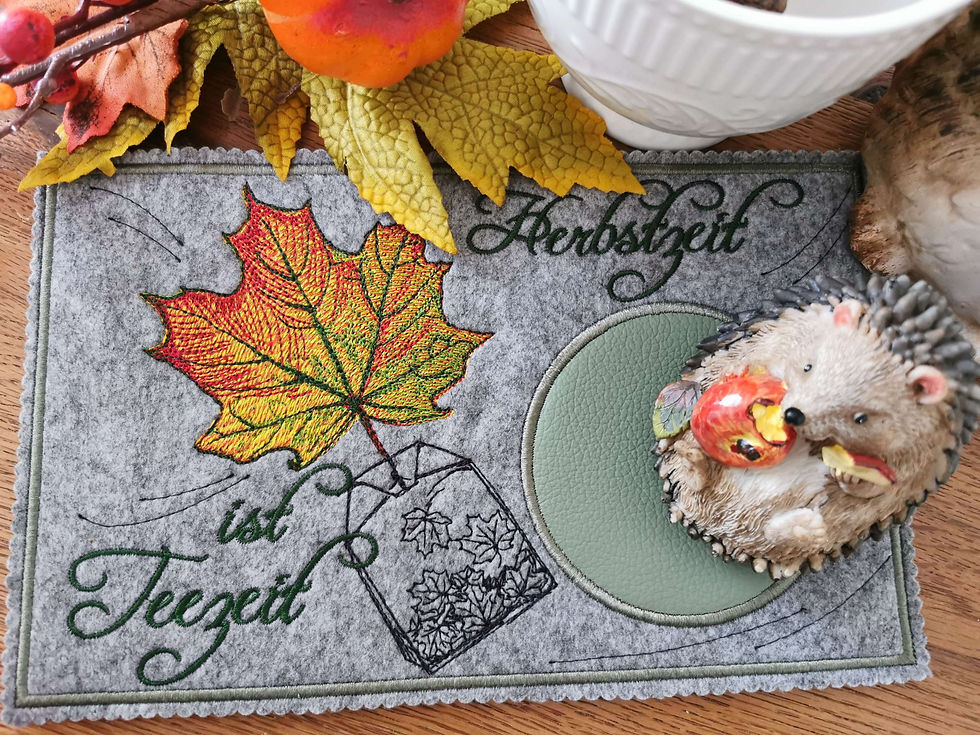 Miniaturbild: ITH MugRug Herbstzeit ist Teezeit