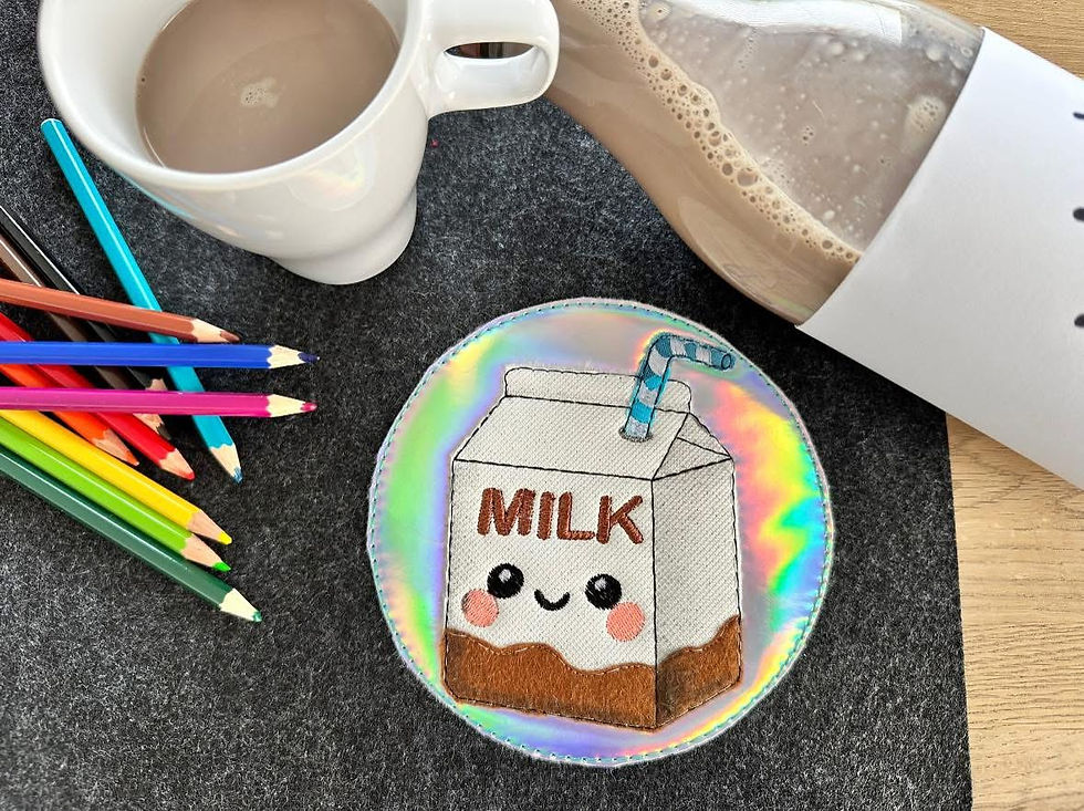 Miniaturbild: Kawaii Stil Milchtüte Applikation