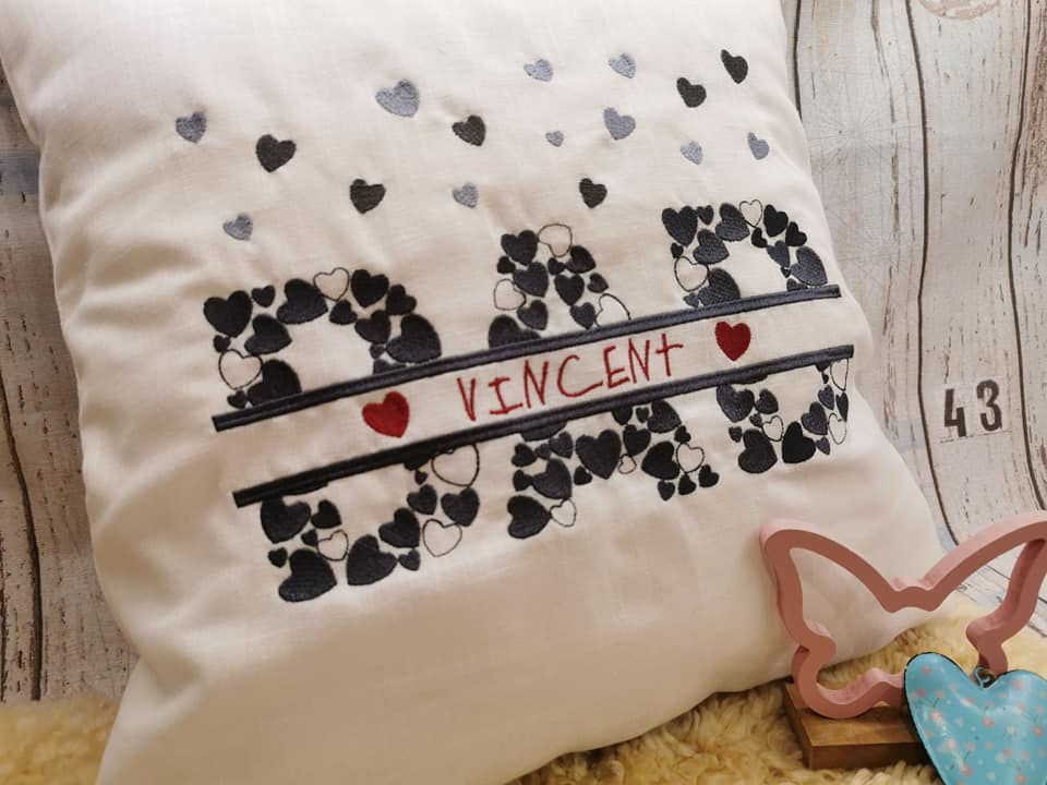 Miniaturbild: DAD of Hearts-Split mit freiem Textbereich + 1 ITH DAD MUGRUG